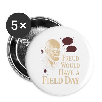 Un futur psychologue me diagnostique - Lot de 5 grands badges (56 mm) - blanc - Devant