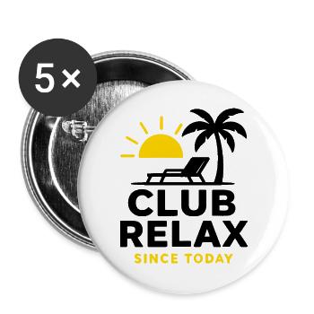 Sonnenaufgang mit Motivationsbotschaft - Buttons groß 56 mm (5er Pack) - Weiß - Vorne