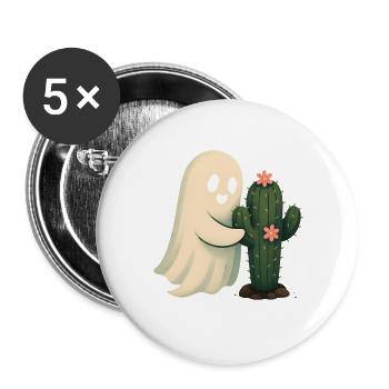 Sweet spirit hugging cactus - Buttons large 2.2''/56 mm (5-pack) - white - Front
