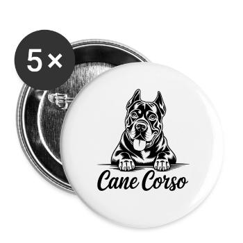 Cane Corso Dog Lover Design for Animal Lovers - Buttons large 2.2''/56 mm (5-pack) - white - Front