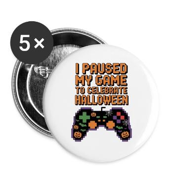Halloween Gamer Quote Gaming - Buttons large 2.2''/56 mm (5-pack) - white - Front