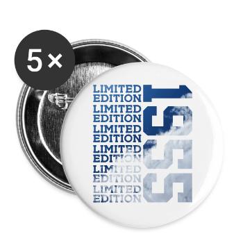 71 ANS ÉDITION LIMITÉE 1955 71E ANNIVERSAIRE - Lot de 5 grands badges (56 mm) - blanc - Devant