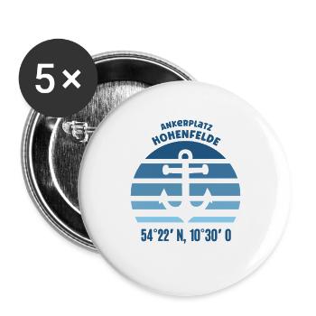 Hohenfelde Ostsee Ostholstein Meer Ostseebad Küste - Buttons groß 56 mm (5er Pack) - Weiß - Vorne
