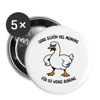 Goose a lot of opinion for so little idea - Buttons large 2.2''/56 mm (5-pack) - white - Front