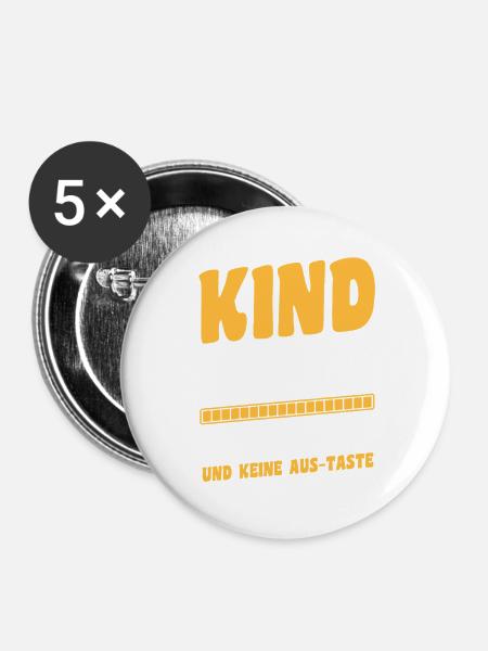 Mutter Team Mama - Buttons groß 56 mm (5er Pack) - Weiß