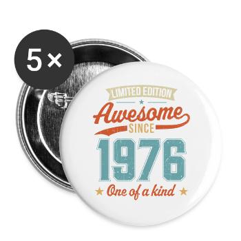Awesome Since 1976 - Buttons large 2.2''/56 mm (5-pack) - white - Front