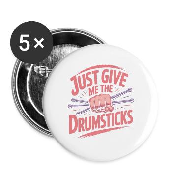Cardio Drummer Kardio Trommeln - Buttons groß 56 mm (5er Pack) - Weiß - Vorne