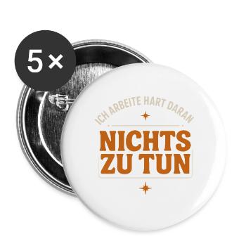 I'm working hard to do nothing funny office - Buttons large 2.2''/56 mm (5-pack) - white - Front