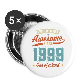 Großartig seit 1999 - Buttons groß 56 mm (5er Pack) - Weiß - Vorne