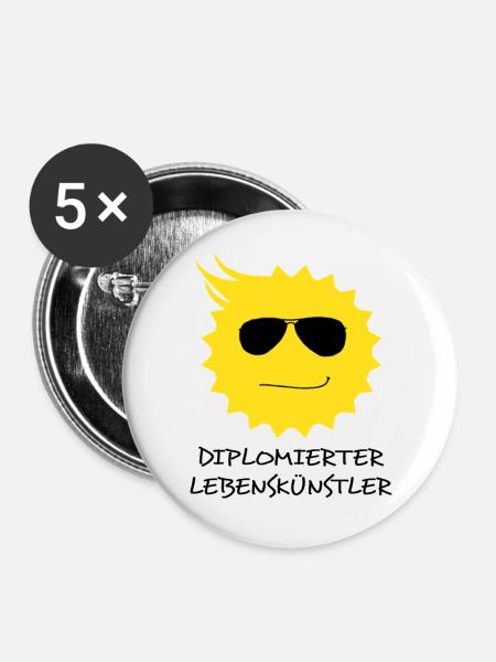 Bon vivant - Buttons large 2.2''/56 mm (5-pack) - white