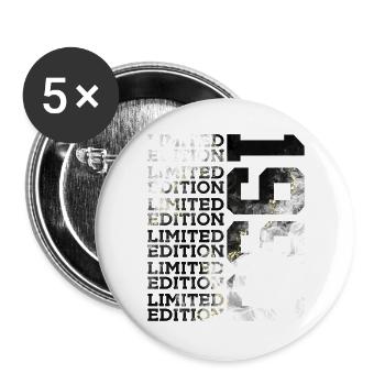 76 ANS ÉDITION LIMITÉE 1950 76E ANNIVERSAIRE - Lot de 5 grands badges (56 mm) - blanc - Devant