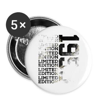 71 ANS ÉDITION LIMITÉE 1955 71E ANNIVERSAIRE - Lot de 5 grands badges (56 mm) - blanc - Devant