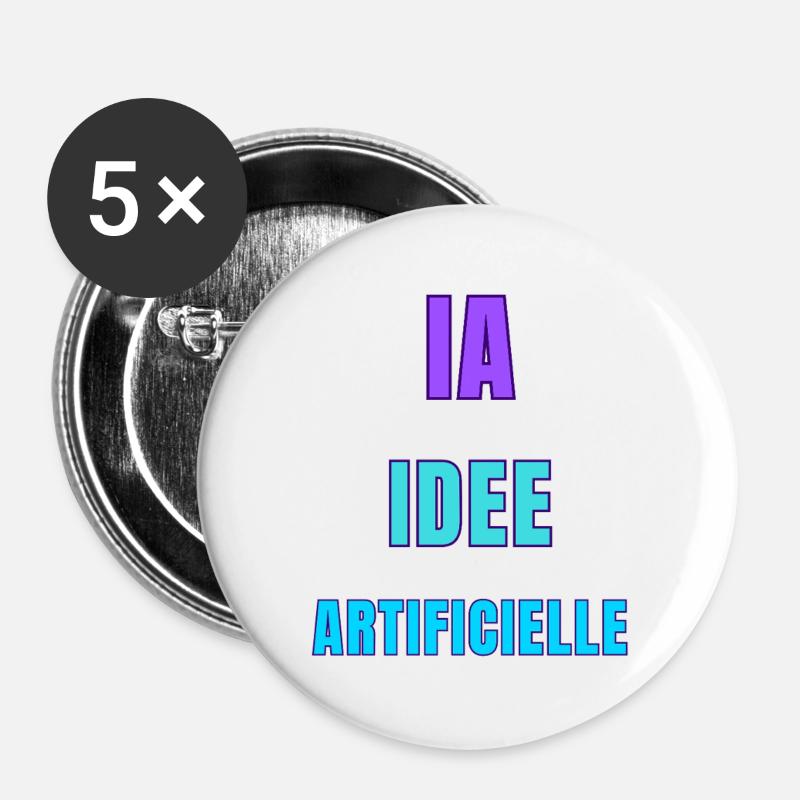 AI Artificial Idea - Buttons large 2.2''/56 mm (5-pack) - white