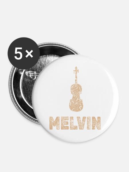 Bratsche Melvin - Buttons groß 56 mm (5er Pack) - Weiß