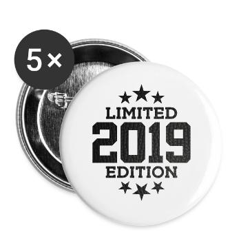 LIMITED EDITION 2019 7TH BIRTHDAY - Buttons large 2.2''/56 mm (5-pack) - white - Front