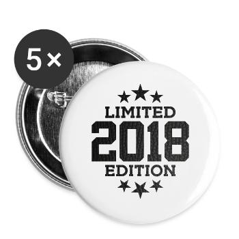 LIMITED EDITION 2018 8TH BIRTHDAY - Buttons large 2.2''/56 mm (5-pack) - white - Front
