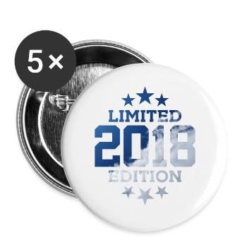 LIMITED EDITION 2018 8. GEBURTSTAG - Buttons groß 56 mm (5er Pack) - Weiß - Vorne