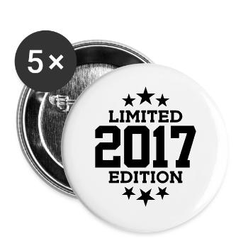 ÉDITION LIMITÉE 2017 9E ANNIVERSAIRE - Lot de 5 grands badges (56 mm) - blanc - Devant