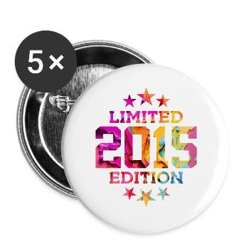 ÉDITION LIMITÉE 2015 11E ANNIVERSAIRE - Lot de 5 grands badges (56 mm) - blanc - Devant