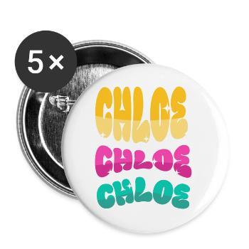 Chaos - Buttons large 2.2''/56 mm (5-pack) - white - Front