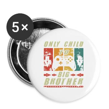 Big Brother Level Load Only Child Level Complete - Buttons groß 56 mm (5er Pack) - Weiß - Vorne