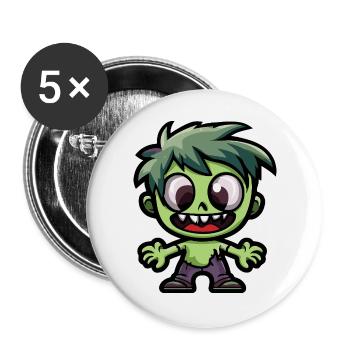 Zombie Halloween Cute Comic - Buttons large 2.2''/56 mm (5-pack) - white - Front