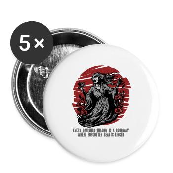 Banshee Mythologische Kreaturen - Buttons groß 56 mm (5er Pack) - Weiß - Vorne
