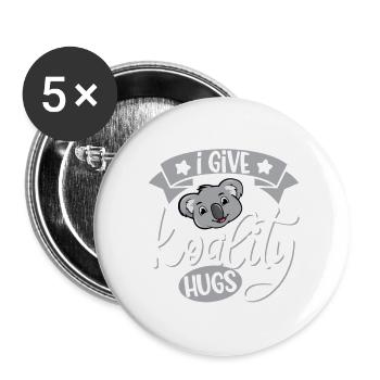 Câlins Koala - Lot de 5 grands badges (56 mm) - blanc - Devant
