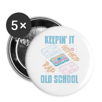 Keepin It Cassette Era Lyrical Culture Jam - Buttons large 2.2''/56 mm (5-pack) - white - Front