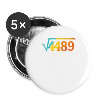 Funny Meme 67, Square Root 4489 - Buttons large 2.2''/56 mm (5-pack) - white - Front