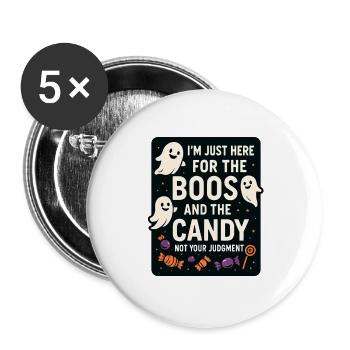 Halloween - Fun Ghosts - Buttons large 2.2''/56 mm (5-pack) - white - Front