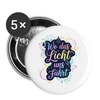 Where the Light Guides Us - Buttons large 2.2''/56 mm (5-pack) - white - Front