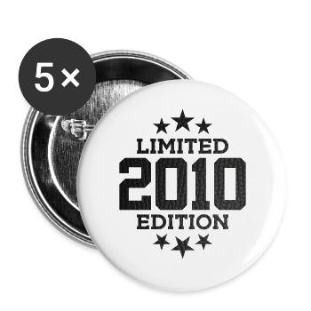 LIMITED EDITION 2010 16. GEBURTSTAG - Buttons groß 56 mm (5er Pack) - Weiß - Vorne