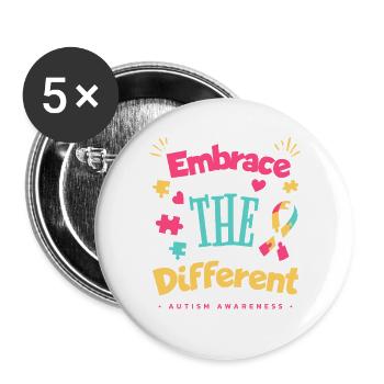 Neurodiversity is My Superpower - Buttons large 2.2''/56 mm (5-pack) - white - Front