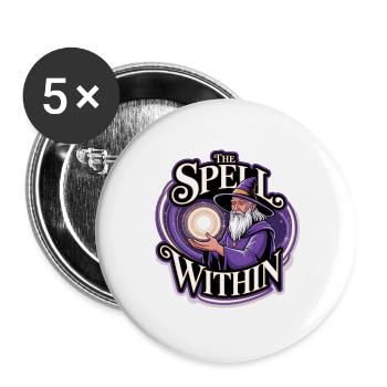 Magic Wizard – The Spell Within - Buttons large 2.2''/56 mm (5-pack) - white - Front