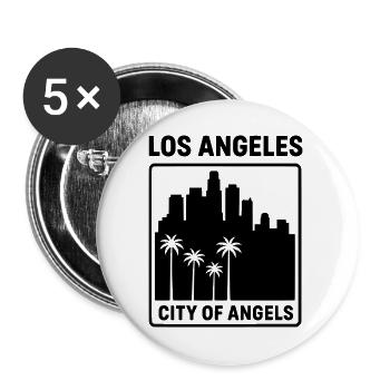 Los Angeles - Lot de 5 grands badges (56 mm) - blanc - Devant