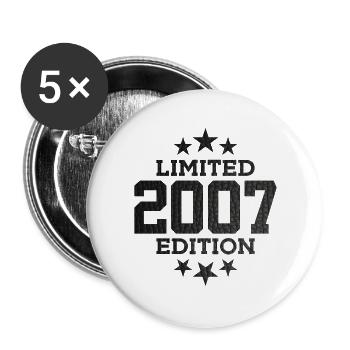 LIMITED EDITION 2007 19TH BIRTHDAY - Buttons large 2.2''/56 mm (5-pack) - white - Front