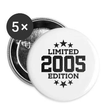 ÉDITION LIMITÉE 21E ANNIVERSAIRE 2005 - Lot de 5 grands badges (56 mm) - blanc - Devant