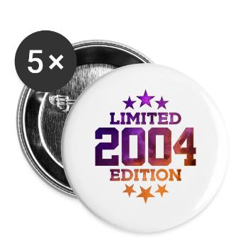 LIMITED EDITION 2004 22ND BIRTHDAY - Buttons large 2.2''/56 mm (5-pack) - white - Front