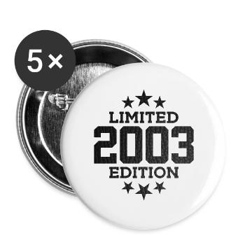 LIMITED EDITION 2003 23RD BIRTHDAY - Buttons large 2.2''/56 mm (5-pack) - white - Front