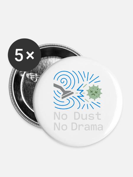 Reinraumtechniker Kontrollierte Umgebung - Buttons groß 56 mm (5er Pack) - Weiß