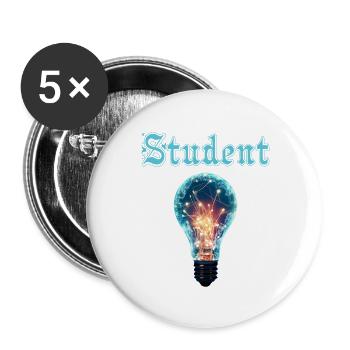 Student Design – Light Bulb Energy & Inspiration - Buttons large 2.2''/56 mm (5-pack) - white - Front