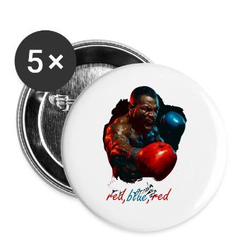 Boxen - Buttons groß 56 mm (5er Pack) - Weiß - Vorne