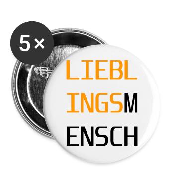 Favorite person - Buttons large 2.2''/56 mm (5-pack) - white - Front