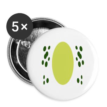 Lustiger Frosch Halloween Kostüm DIY Frosch Tier - Buttons groß 56 mm (5er Pack) - Weiß - Vorne