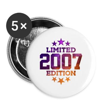 LIMITED EDITION 2007 19TH BIRTHDAY - Buttons large 2.2''/56 mm (5-pack) - white - Front