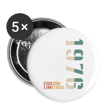 Original 1976 Vintage Retro Birthday Gift - Buttons large 2.2''/56 mm (5-pack) - white - Front