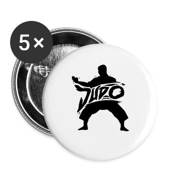 Judp - Lot de 5 grands badges (56 mm) - blanc - Devant
