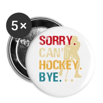 Hockey Eishockey Eishockeyspieler Geschenk - Buttons large 2.2''/56 mm (5-pack) - white - Front