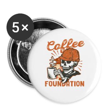 Military Mechanic - Buttons large 2.2''/56 mm (5-pack) - white - Front